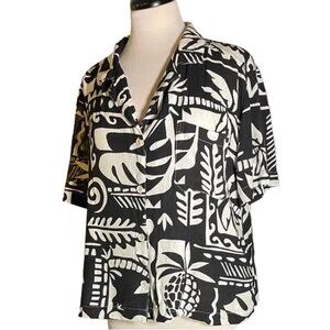 Stylish Black and White Women's Blouse